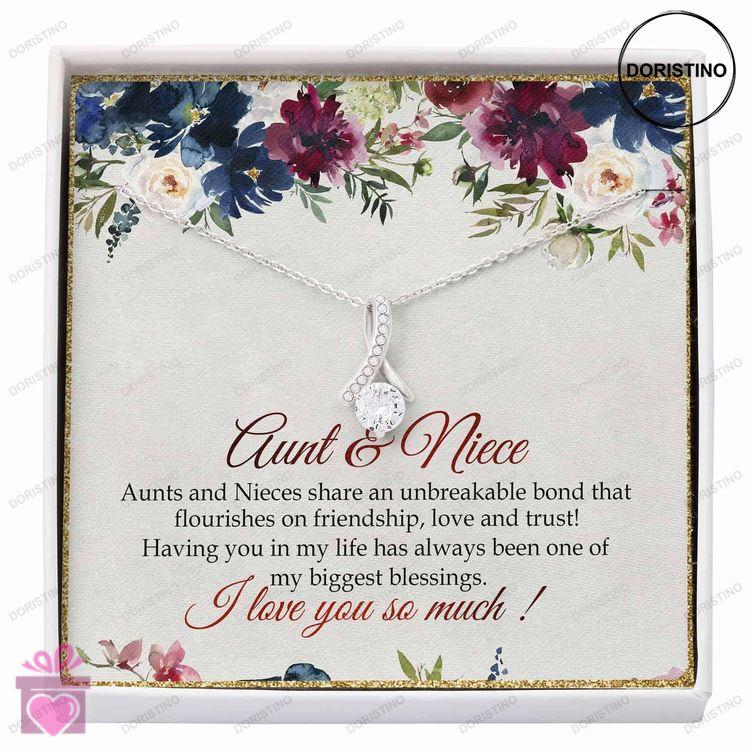 Aunt Necklace Niece Necklace Aunt And Niece Gift  Necklace For Aunt Unbreakable Bond Gift  Allurin Doristino Trending Necklace